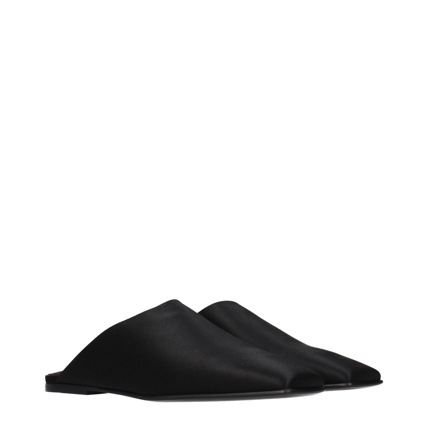 Loro Piana Slippers and Clogs Women Satin Black