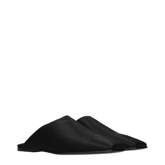 Loro Piana Slippers and Clogs Women Satin Black