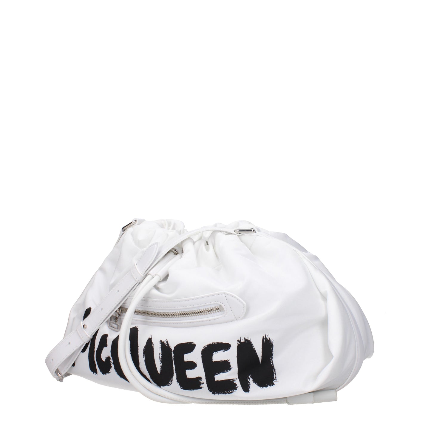 Alexander McQueen Crossbody Bags Women Fabric  White/Black