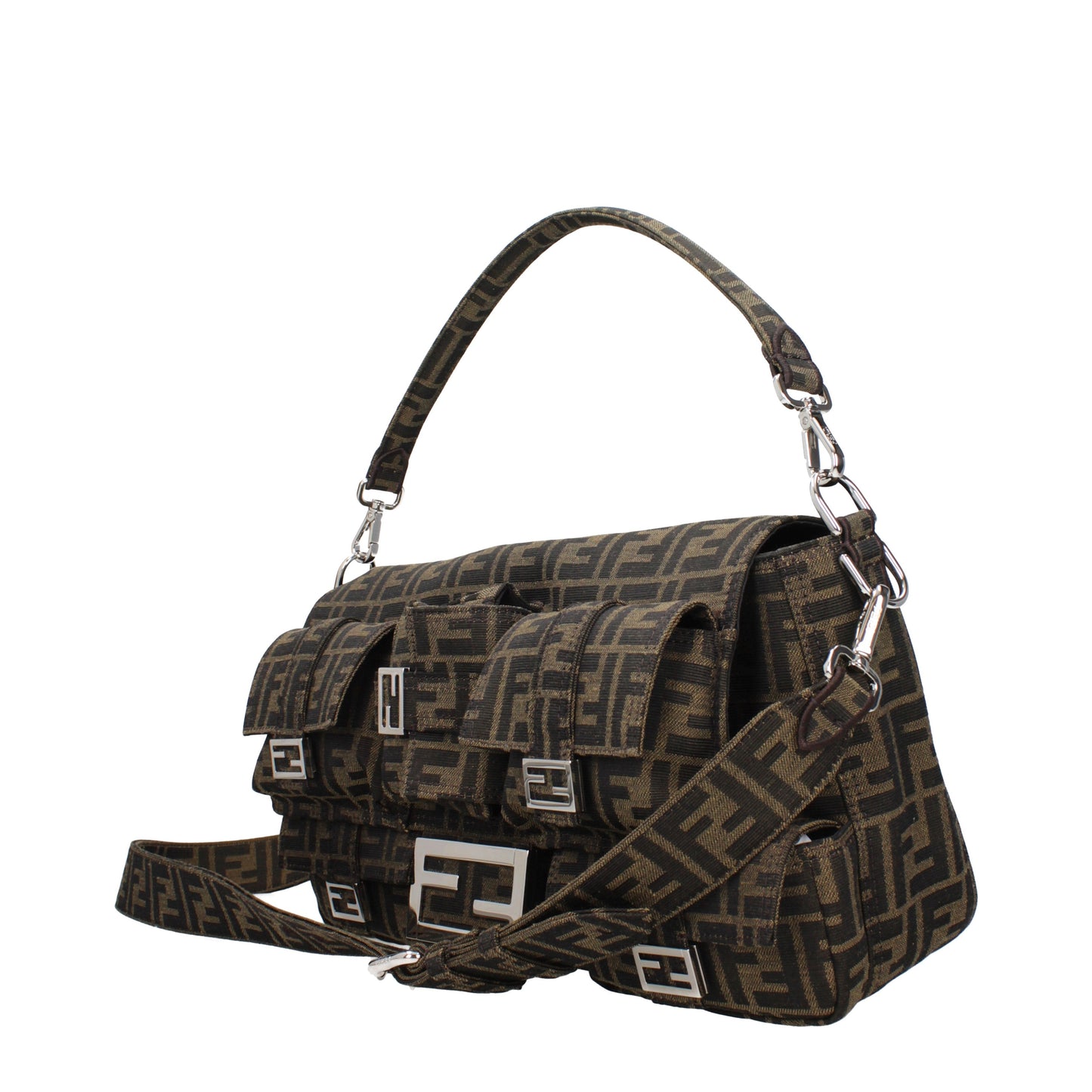 Fendi Handbags Men Fabric  Brown