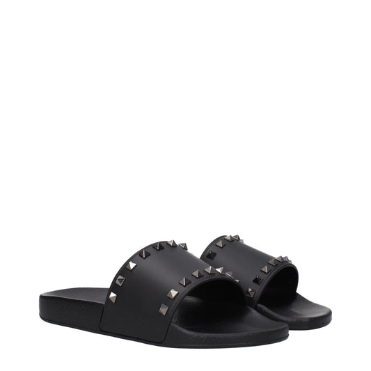 Valentino Garavani Sandals & Slippers Men Rubber Black