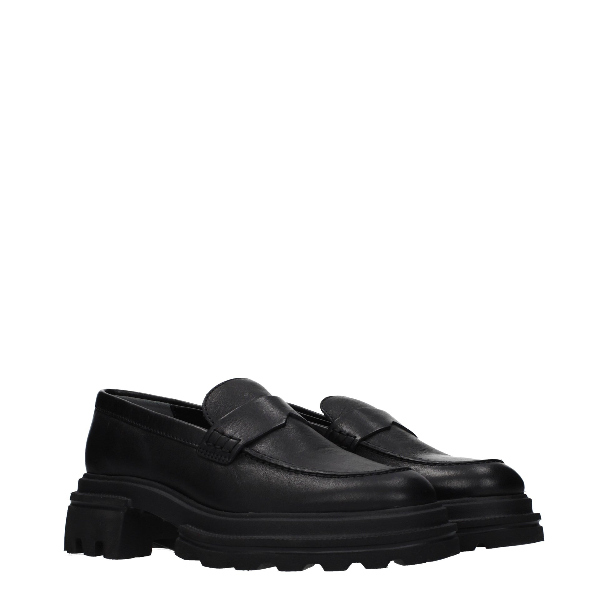 Hogan Loafers Women Leather Black