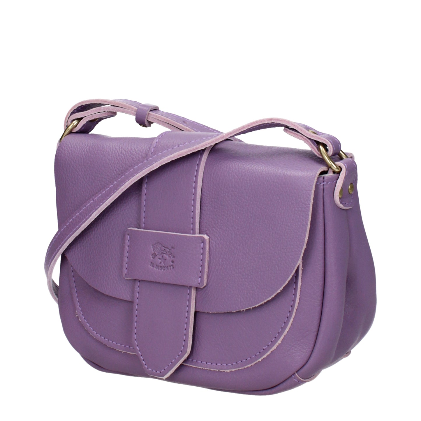 Il Bisonte Crossbody Bags Women Leather Violet/Wisteria