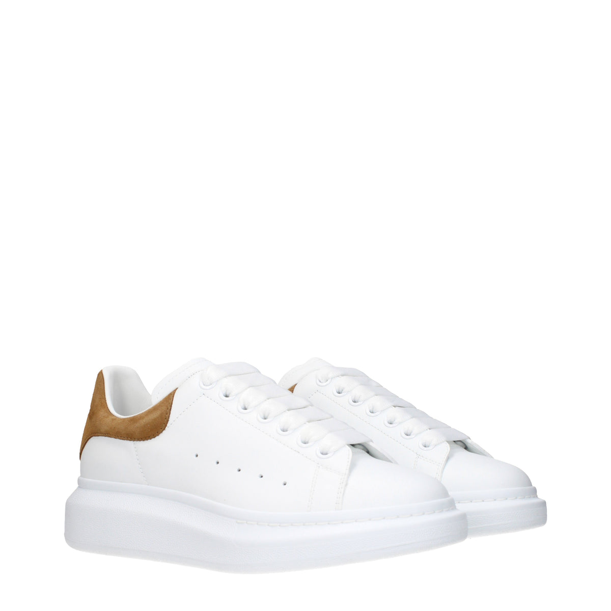Alexander McQueen Sneakers Men Leather White/Brown