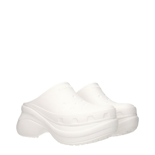 Balenciaga Slippers and Clogs Women Rubber White