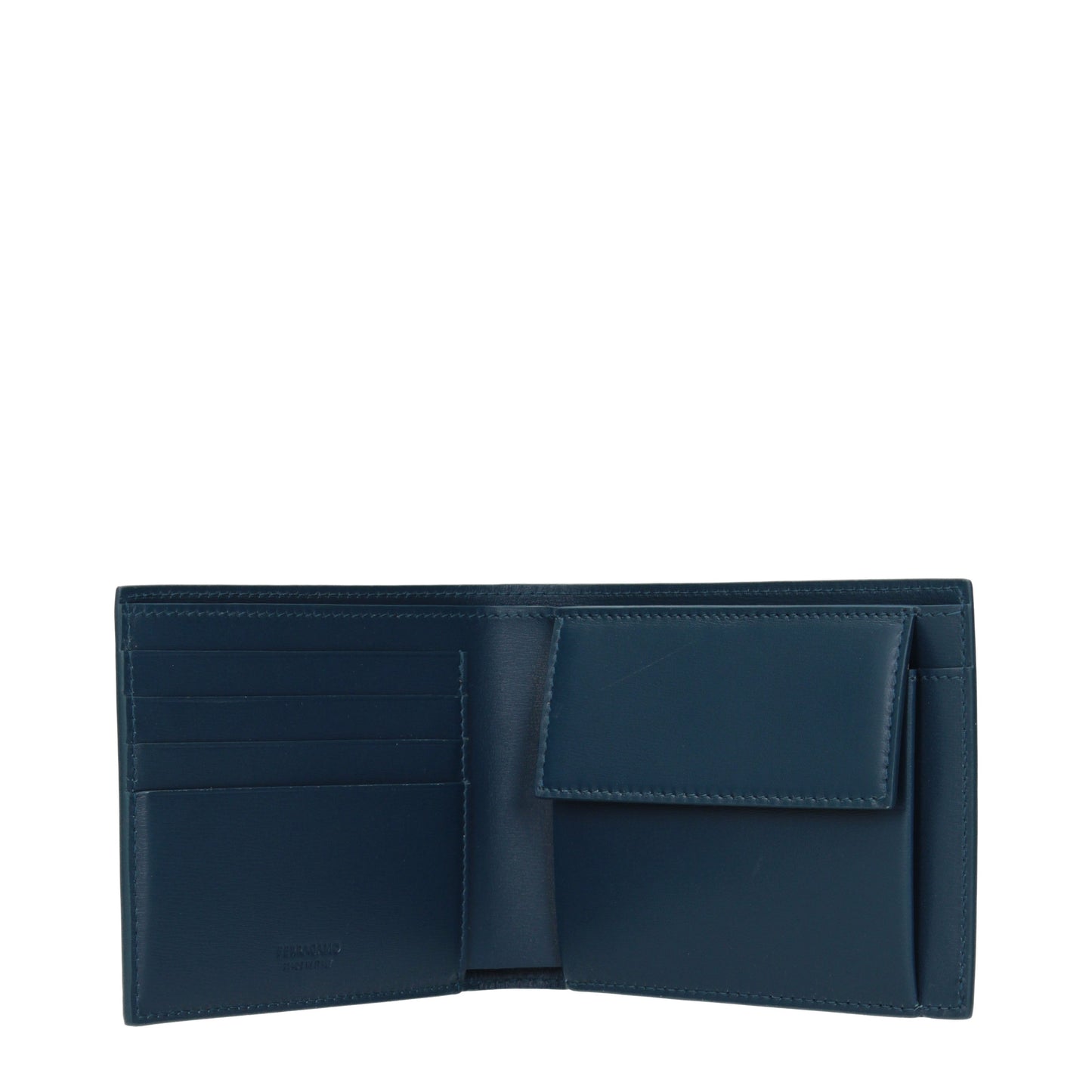 Salvatore Ferragamo Wallets Men Leather Blue/Octane