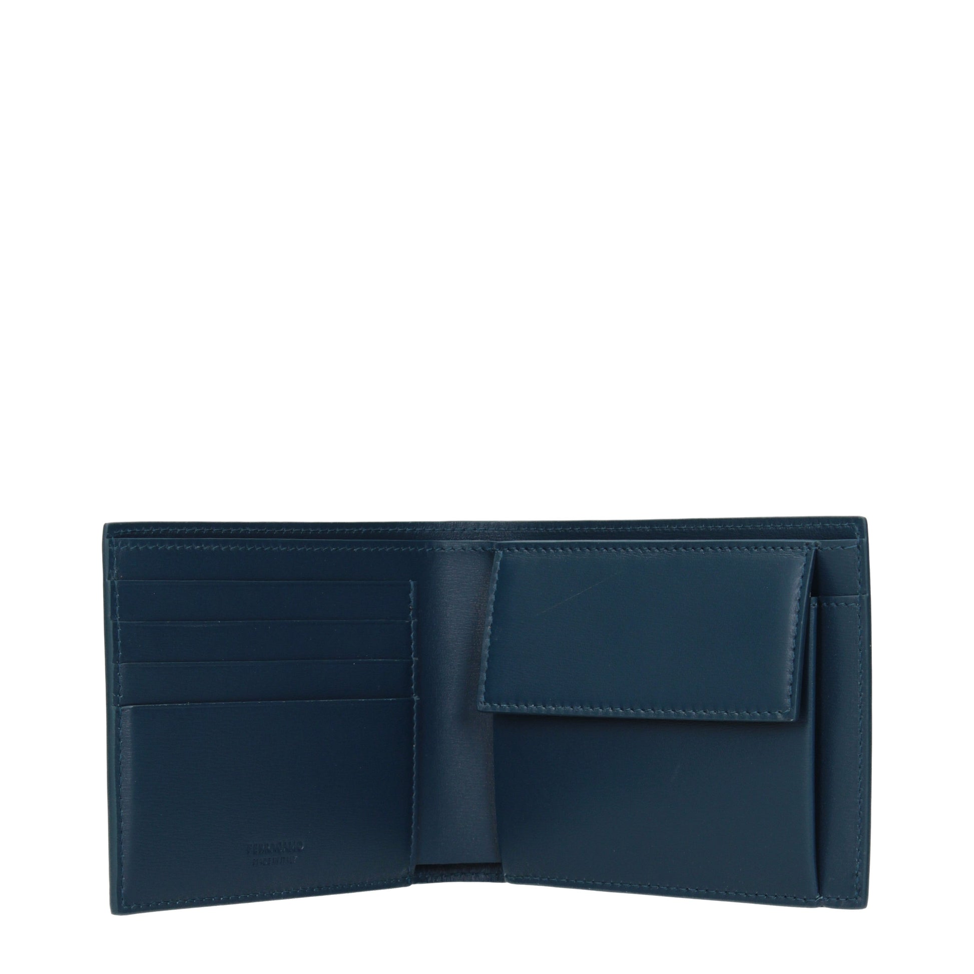 Salvatore Ferragamo Wallets Men Leather Blue/Octane