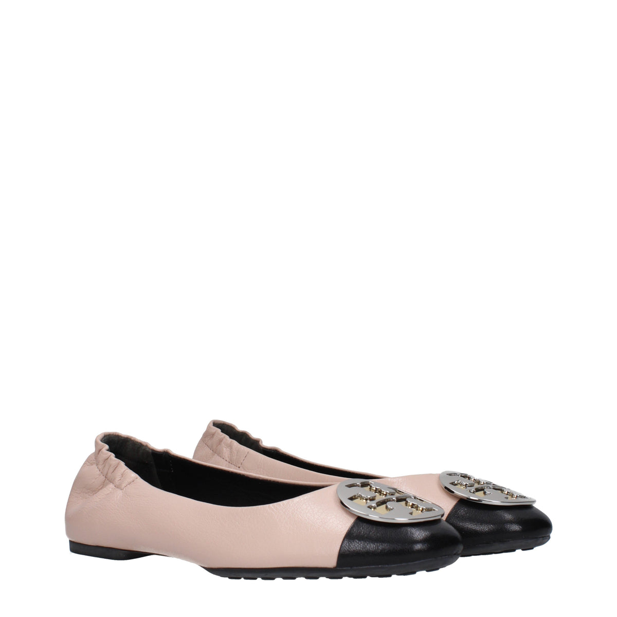 Tory Burch Ballet Flats Women Leather Pink/Black