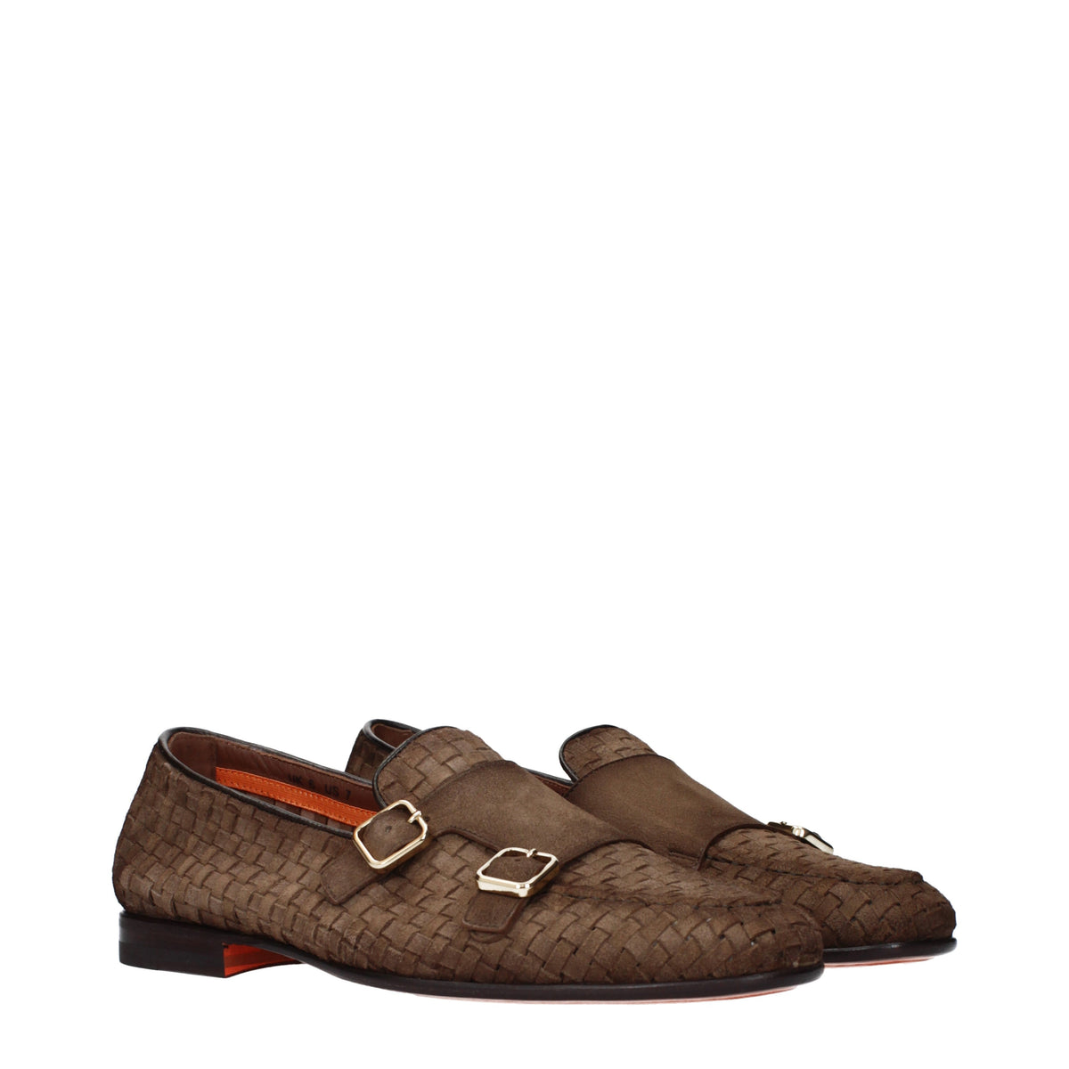Santoni Lace up and Monkstrap Men Suede Brown