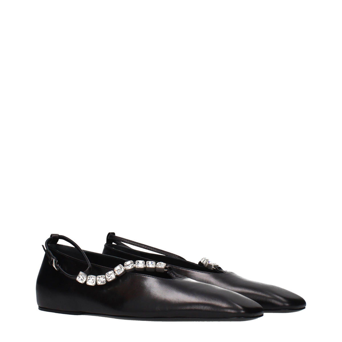 Jil Sander Ballet Flats Women Leather Black