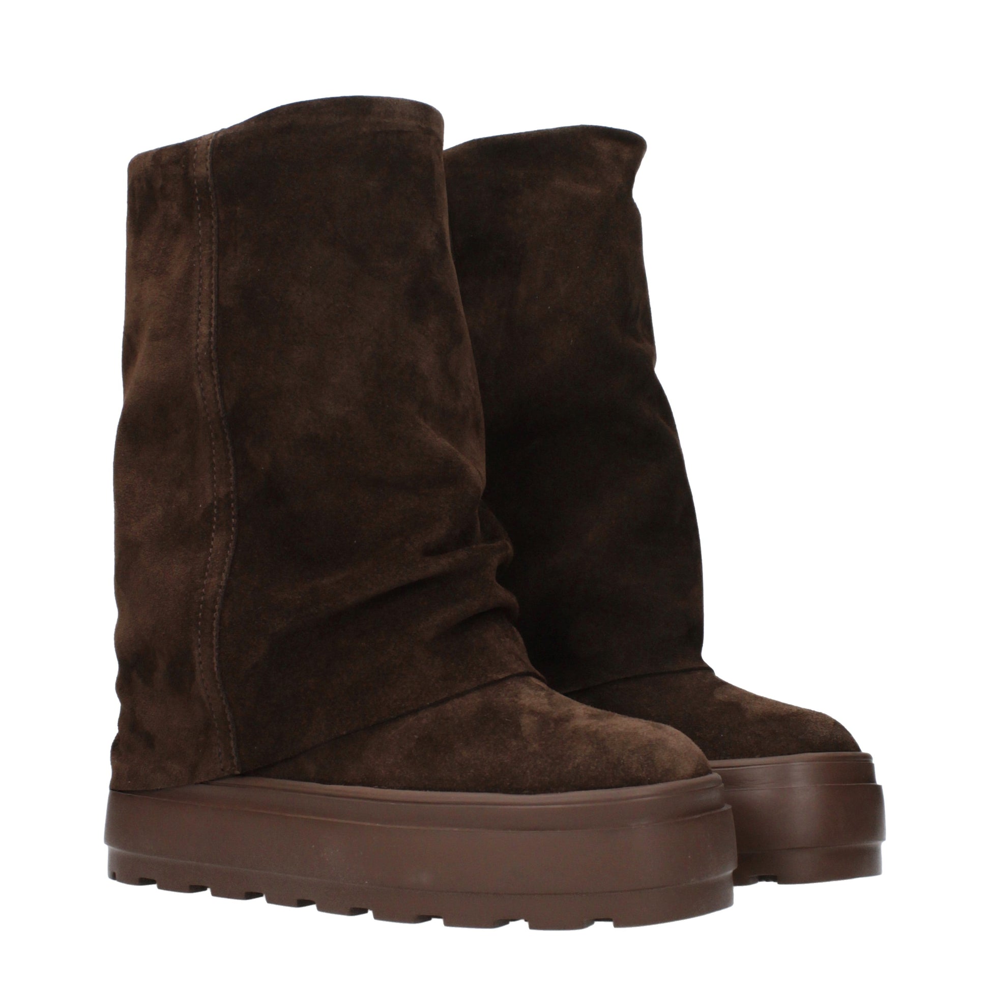 Casadei Ankle Boots Women Suede Brown/Cocoa