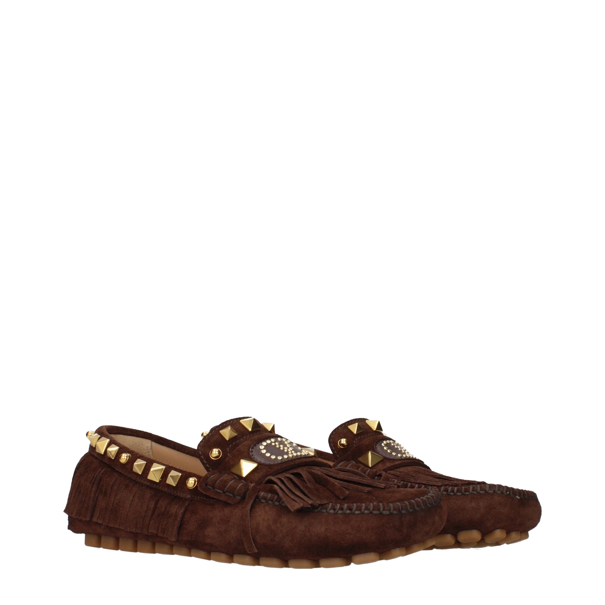 Valentino Garavani Loafers Women Suede Brown/Dark Chocolate