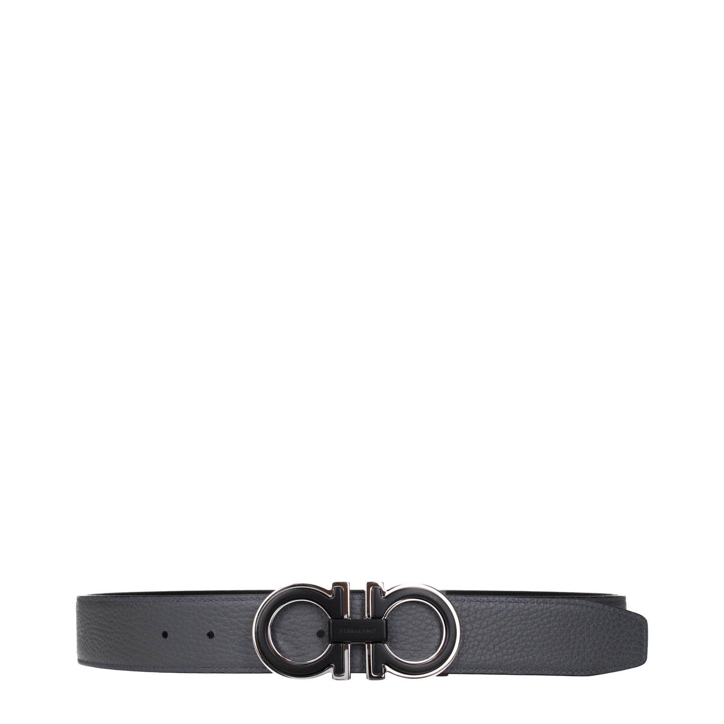 Salvatore Ferragamo Belts Men Leather Black/Grey