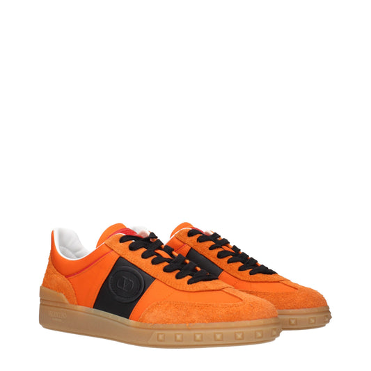 Valentino Garavani Men's Sneakers Fabric Orange