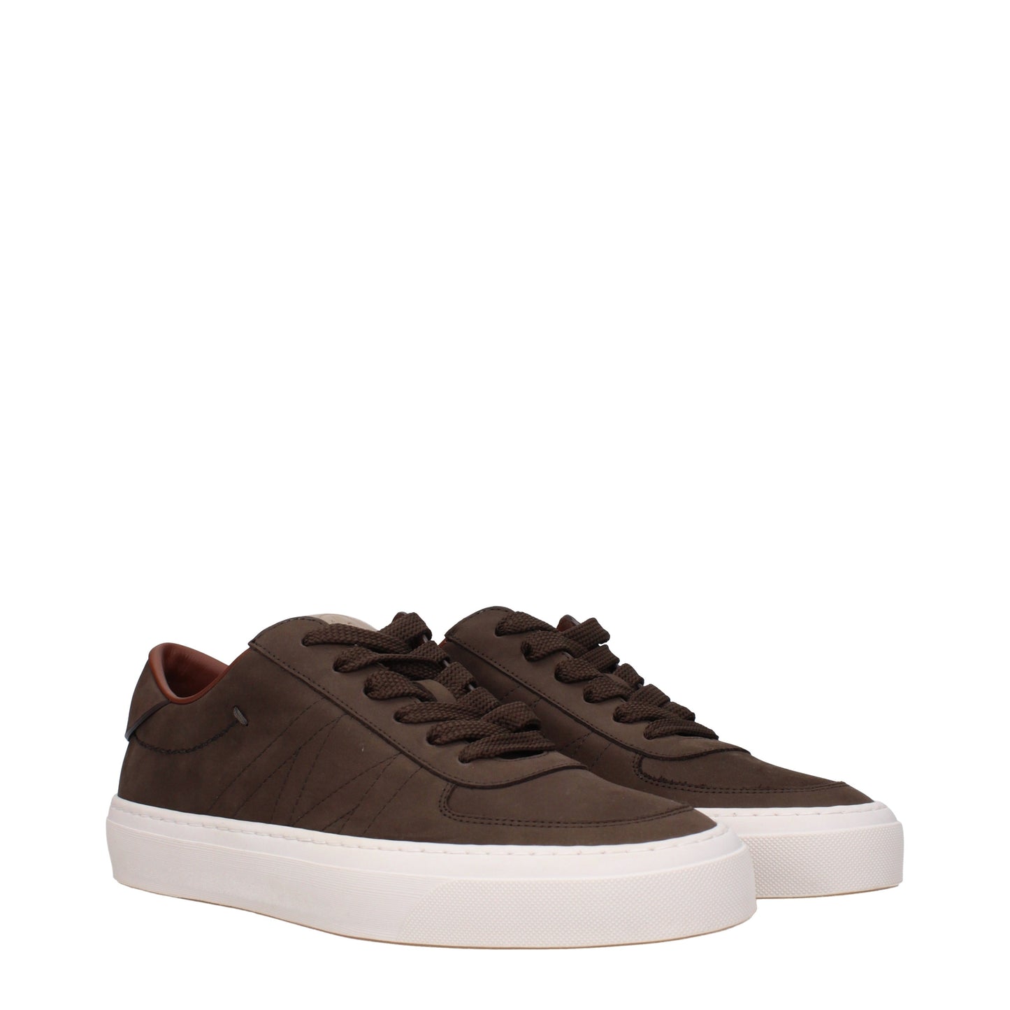 Moncler Men's Sneakers in Suede Brown