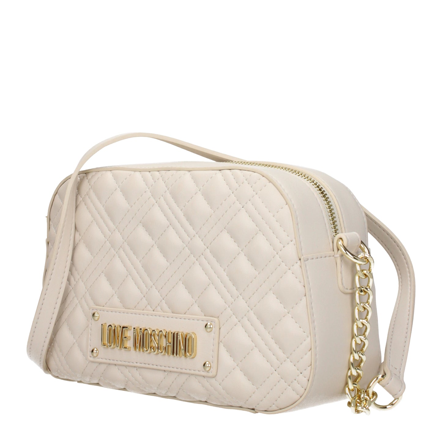 Love Moschino Crossbody Bags Women Polyurethane Beige/Ivory