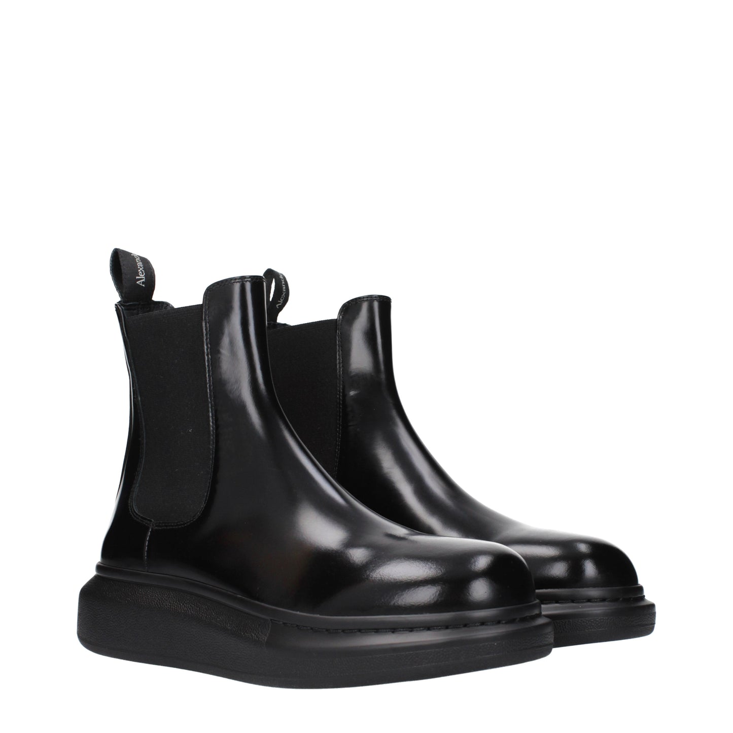 Alexander McQueen Ankle Boots Men Leather Black