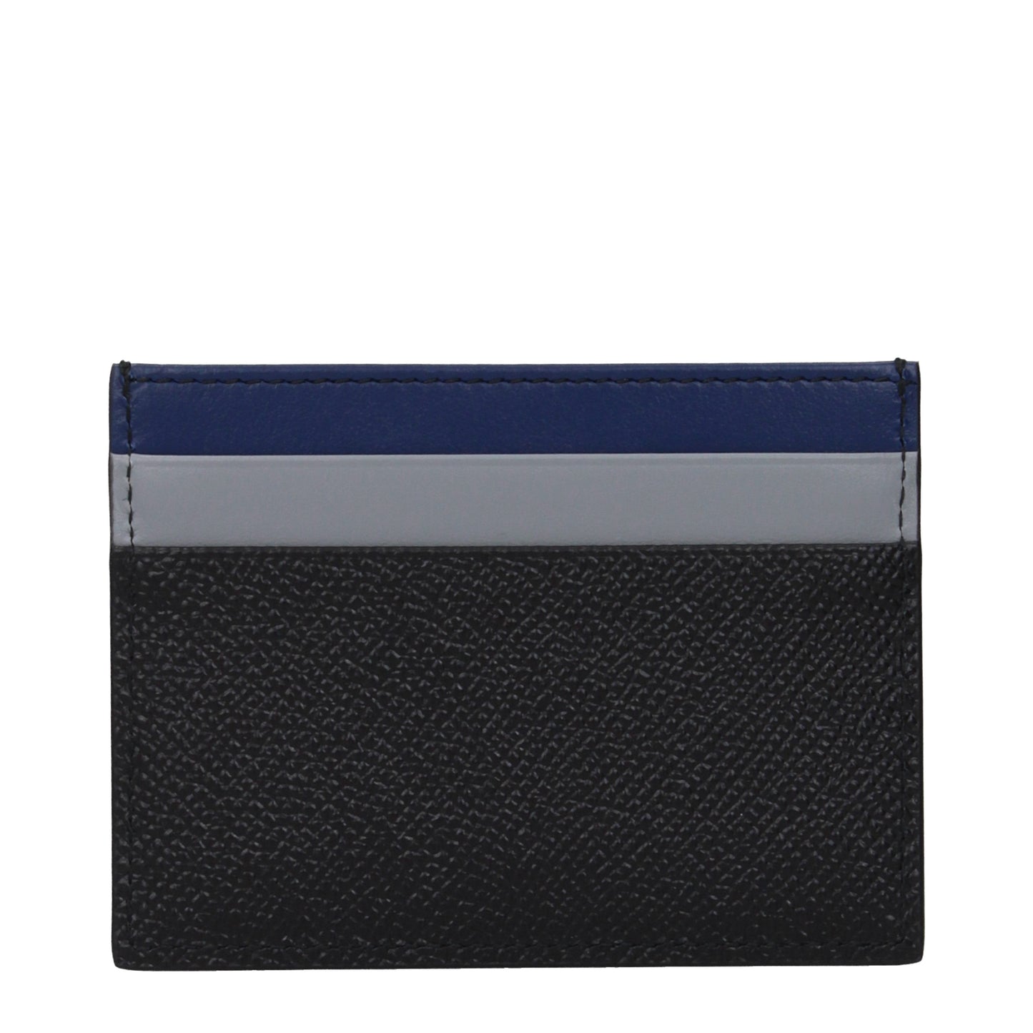 Dolce&Gabbana Document Holders Men Leather Black/Midnight Blue