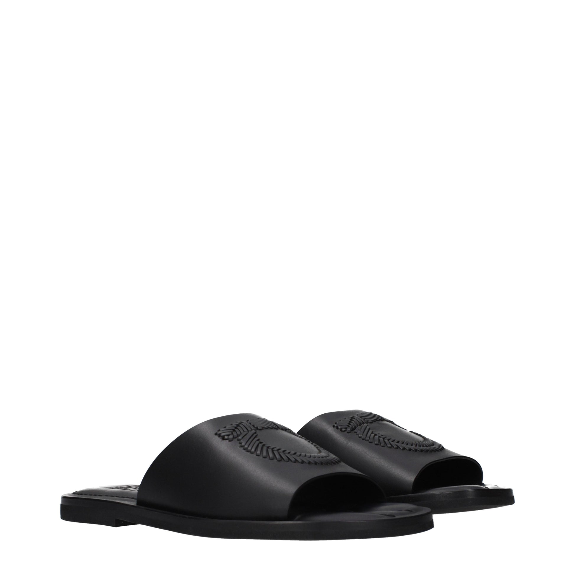 Salvatore Ferragamo Slippers and Clogs Men Leather Black