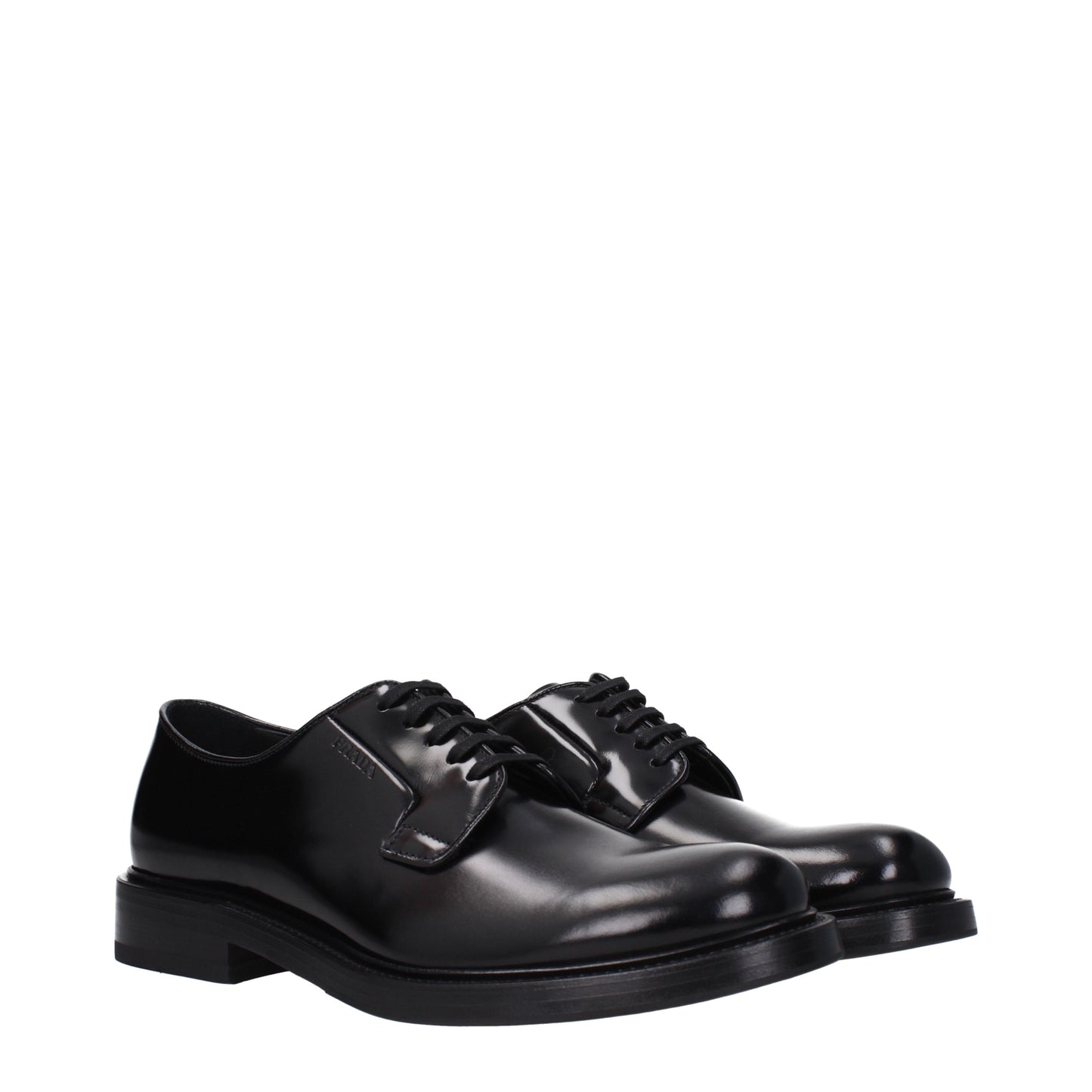 Prada Men's Lace ups in Leather Black