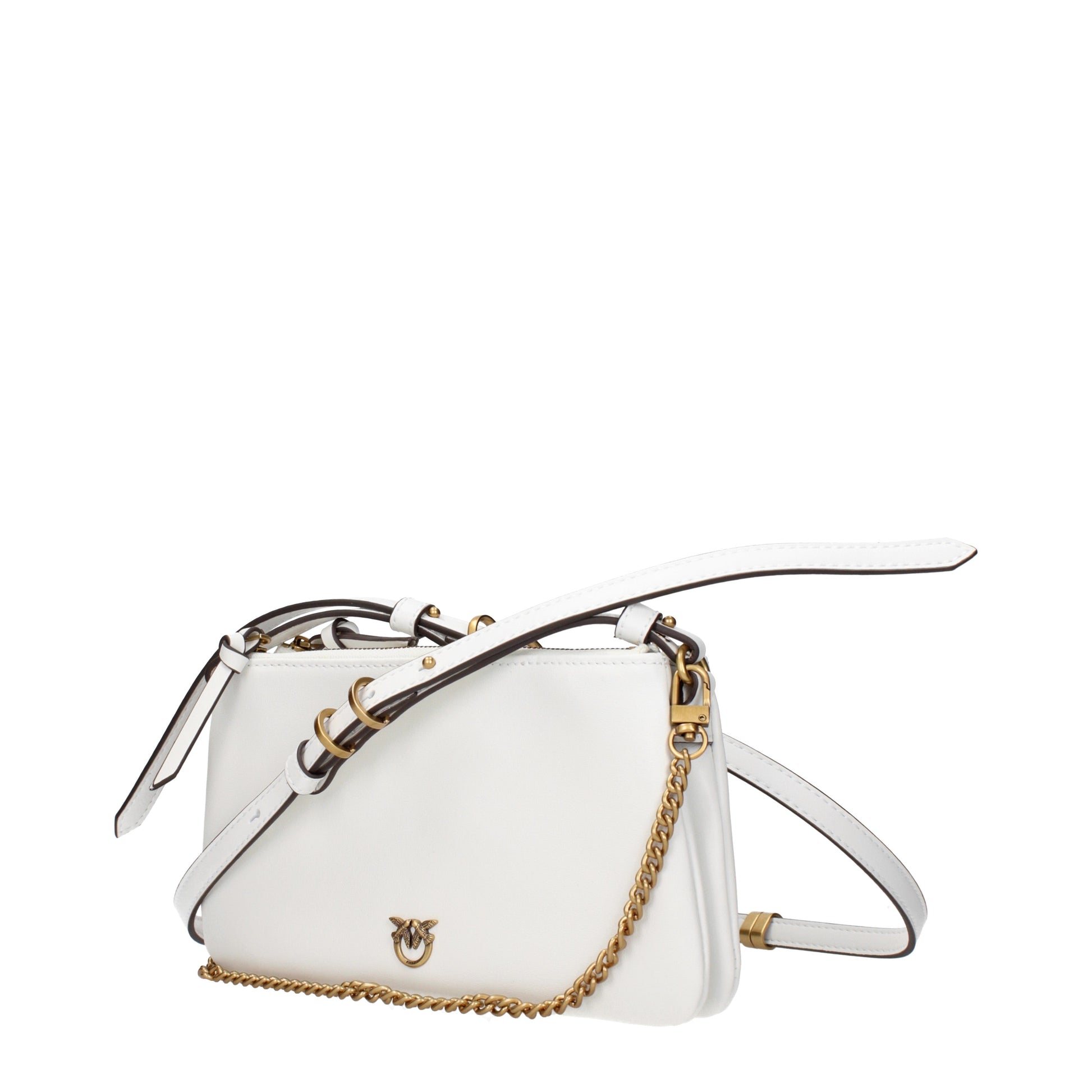 Pinko Shoulder Bags Women Leather White/Silk