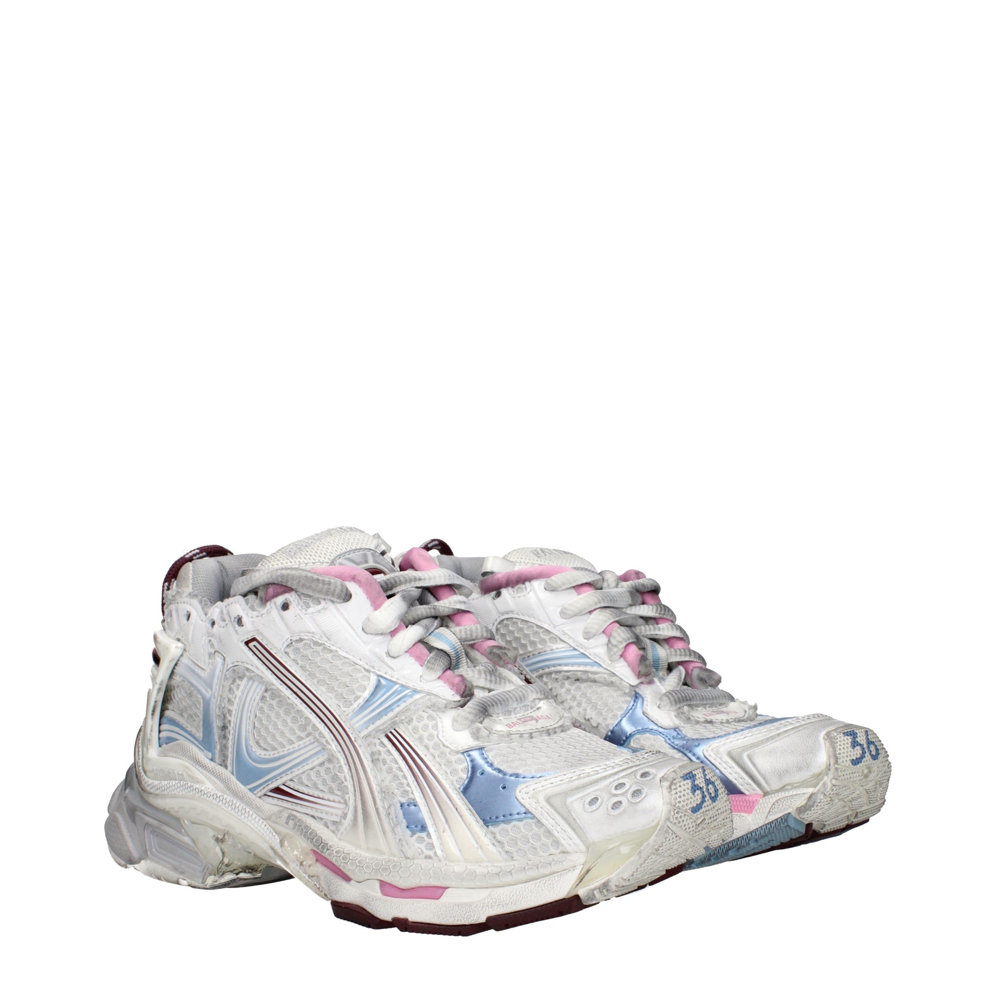 Balenciaga Sneakers Women Fabric  Gray/Burgundy