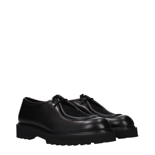 Max Mara Lace up and Monkstrap Women Leather Black