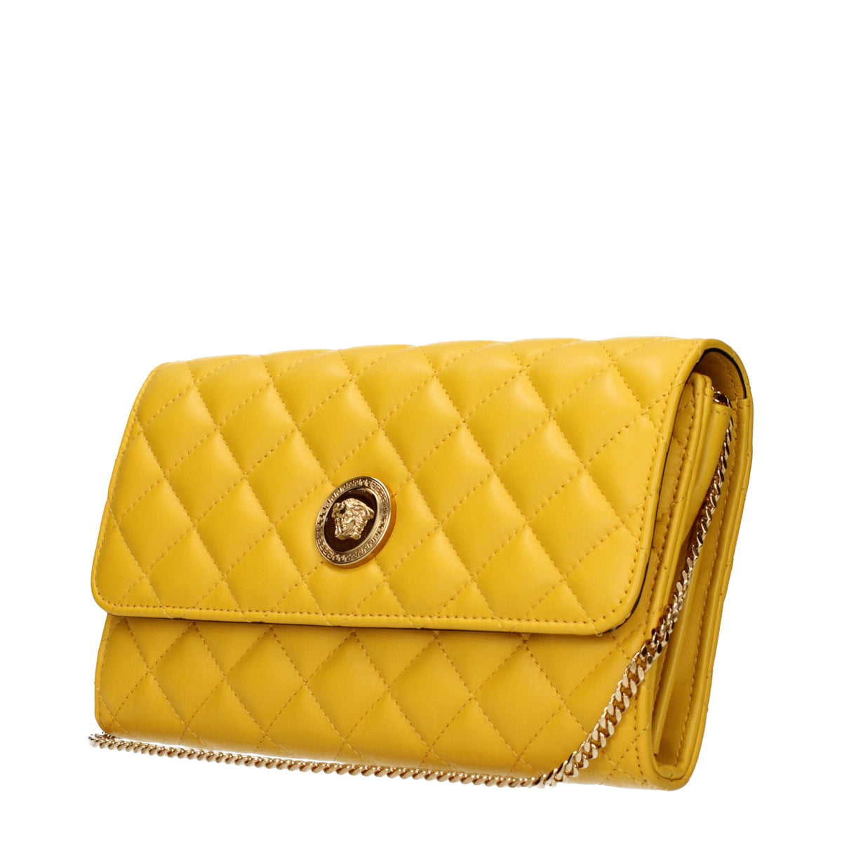 Versace Clutches Women Leather Yellow/Marigold