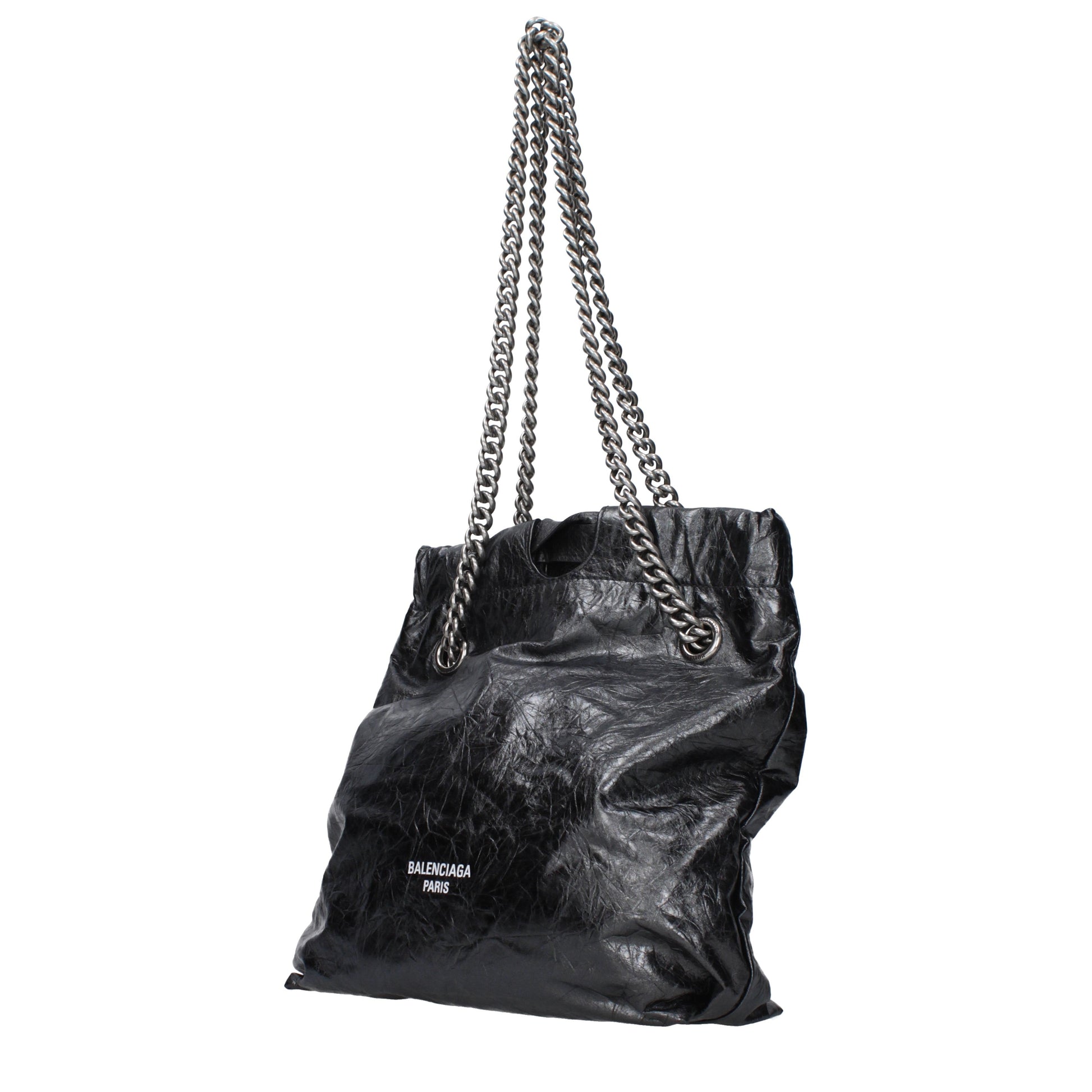 Balenciaga Shoulder Bags Women Leather Gray/Steel