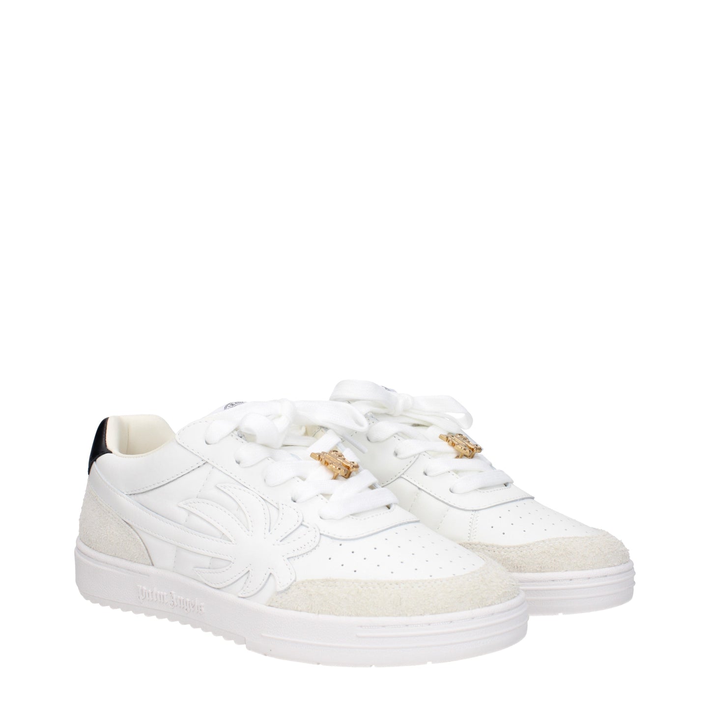 Palm Angels Men's Sneakers in Leather White/White