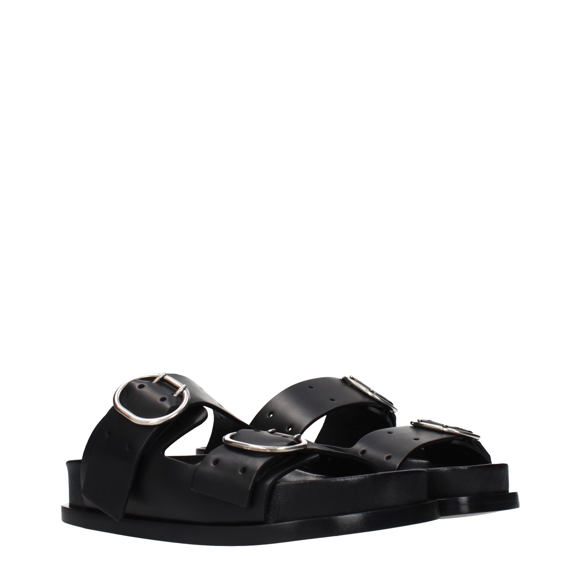 Jil Sander Slippers and Clogs Women Leather Black