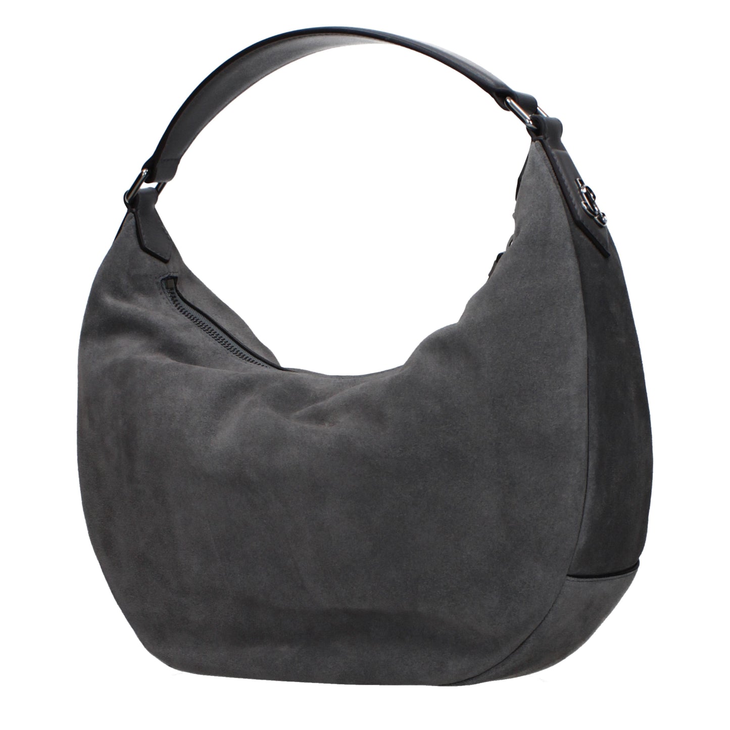 Jimmy Choo Shoulder Bags Women Suede Gray/Storm Gray