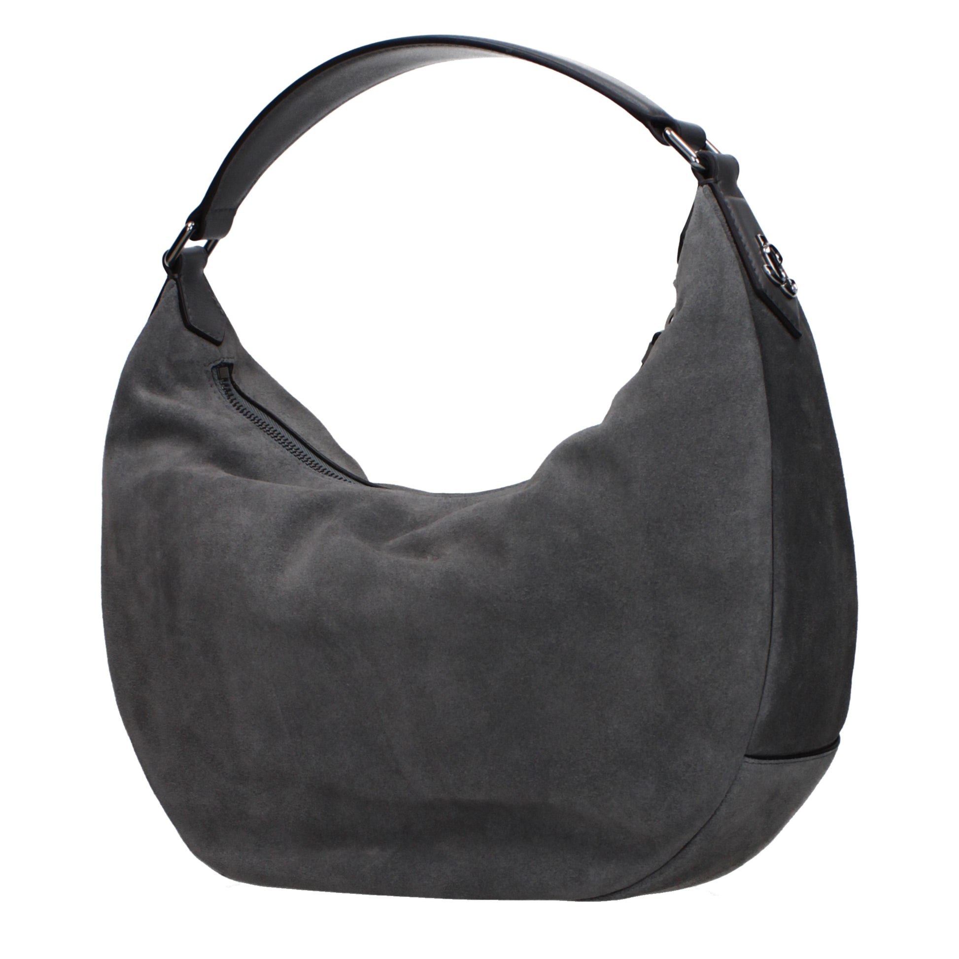 Jimmy Choo Shoulder Bags Women Suede Gray/Storm Gray