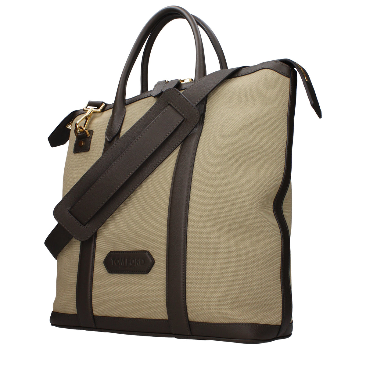 Tom Ford Handbags Men Fabric  Beige/Brown