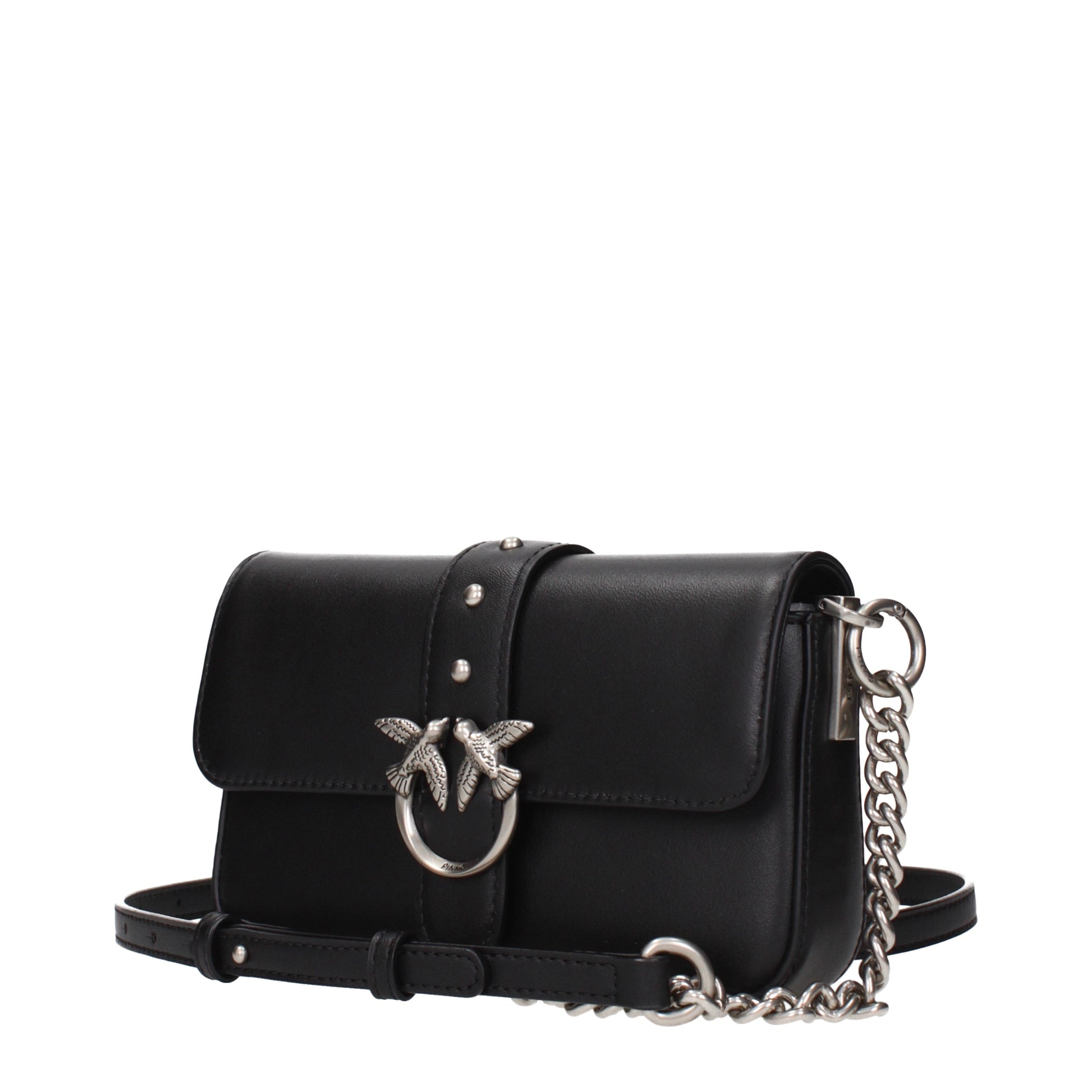 Pinko Crossbody Bags Women Leather Black