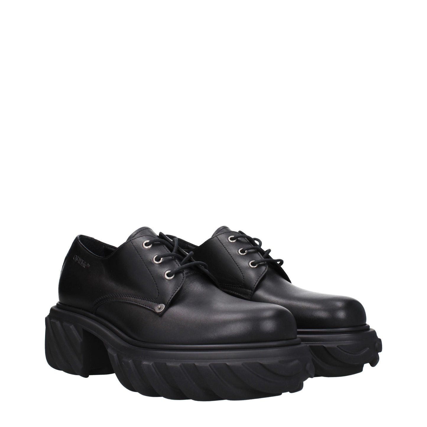 Off-White Men's Lace ups in Leather Black