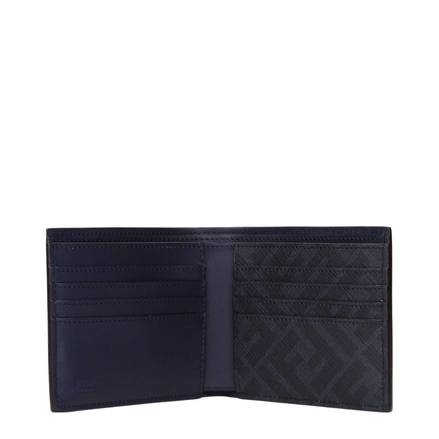 Fendi Wallets Men Leather Blue/Midnight Blue