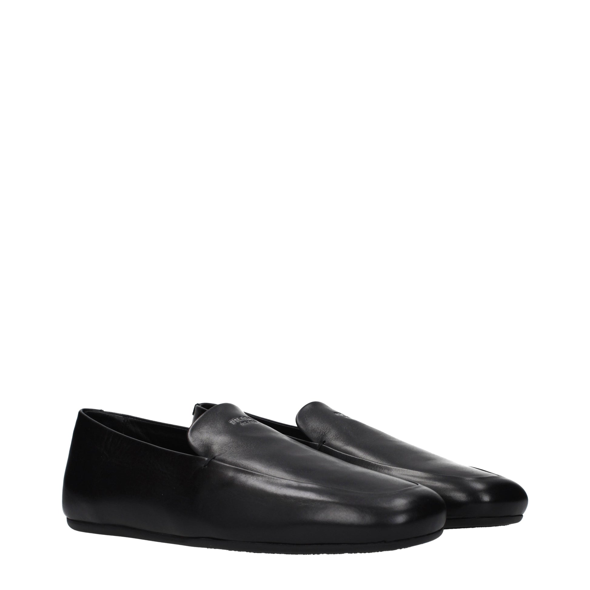Prada Loafers Men Leather Black