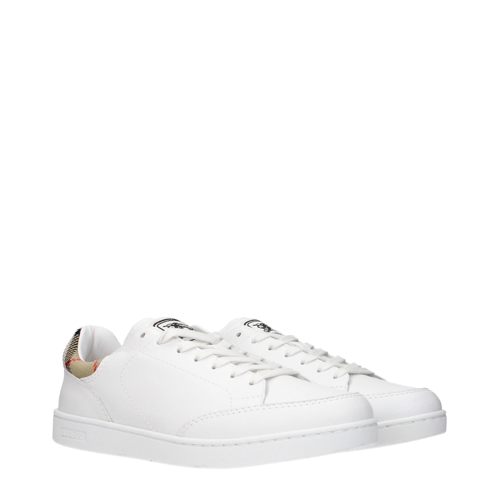Burberry Sneakers Men Leather White/Sand