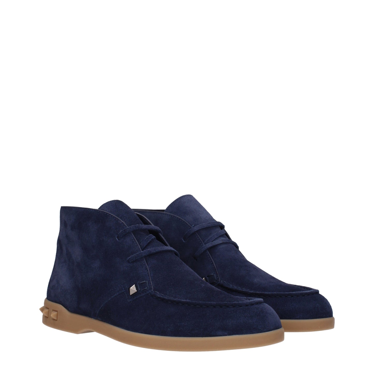 Valentino Garavani Men's Boots in Suede Blue/Sea Blue