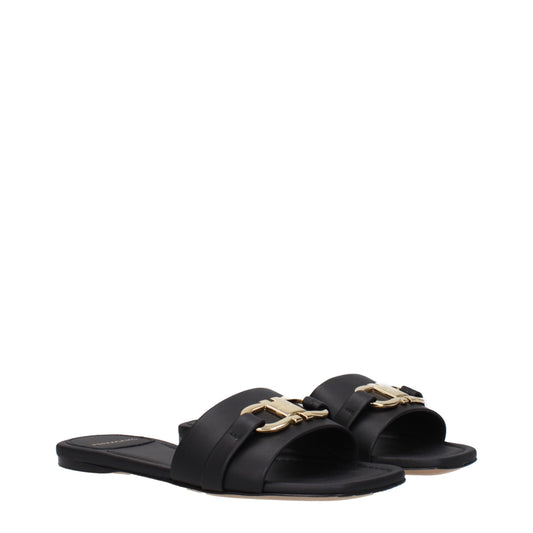 Salvatore Ferragamo Slippers and Clogs Women Leather Black
