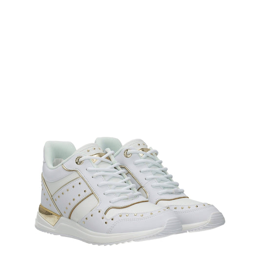 Guess Women's Sneakers in Polyurethane White/Gold