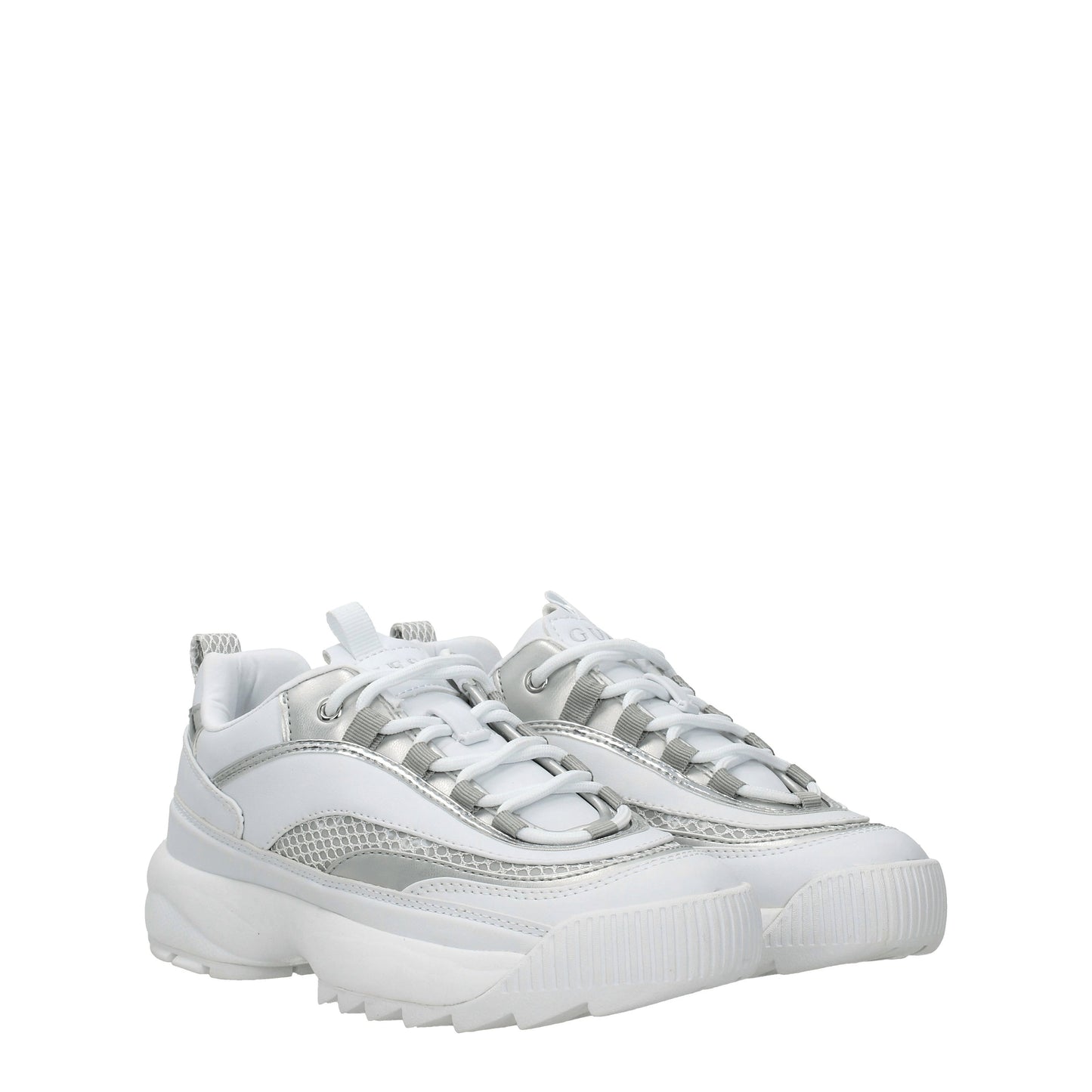 Guess Women's Sneakers in Polyurethane White/Silver