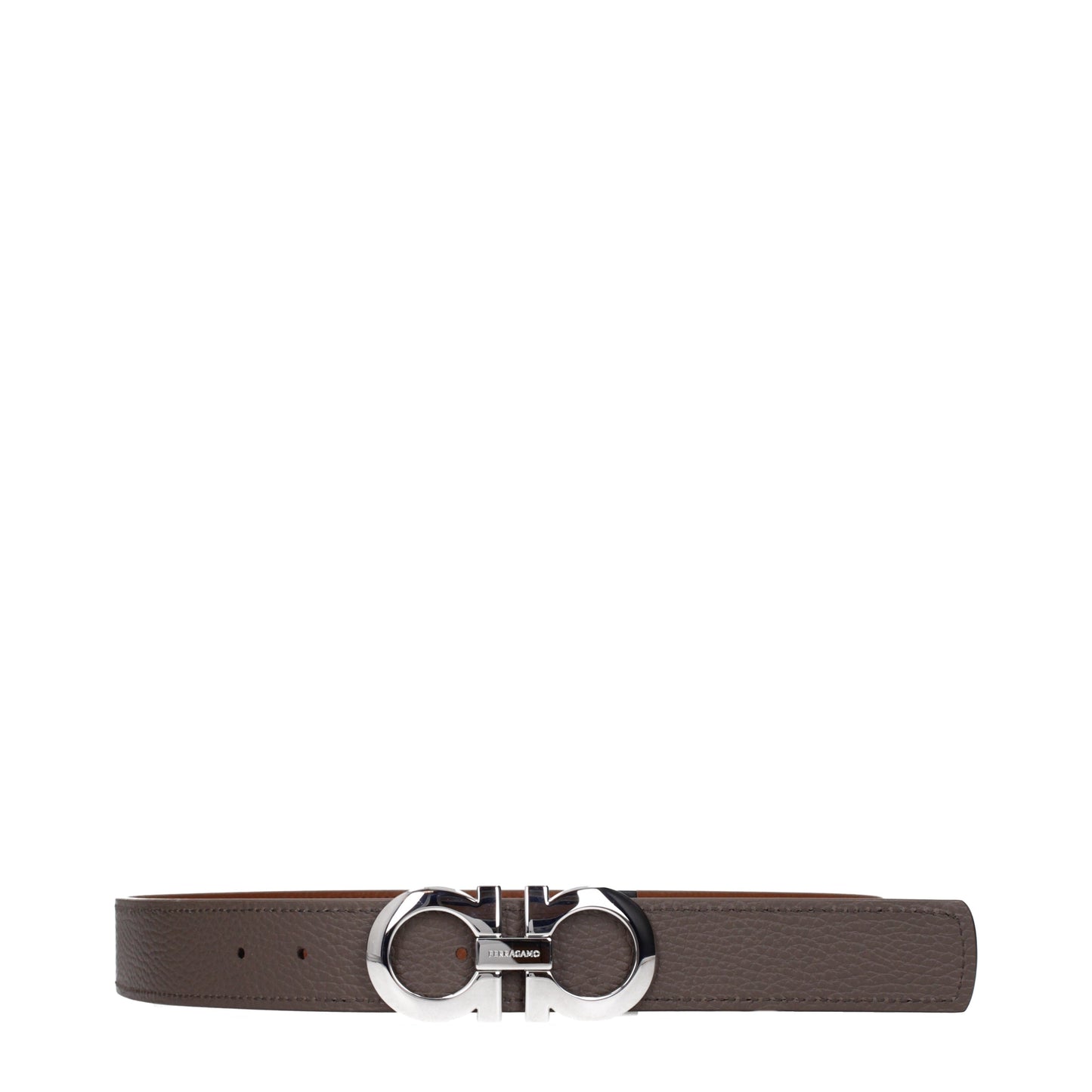 Salvatore Ferragamo Belts Men Leather Brown/Cement