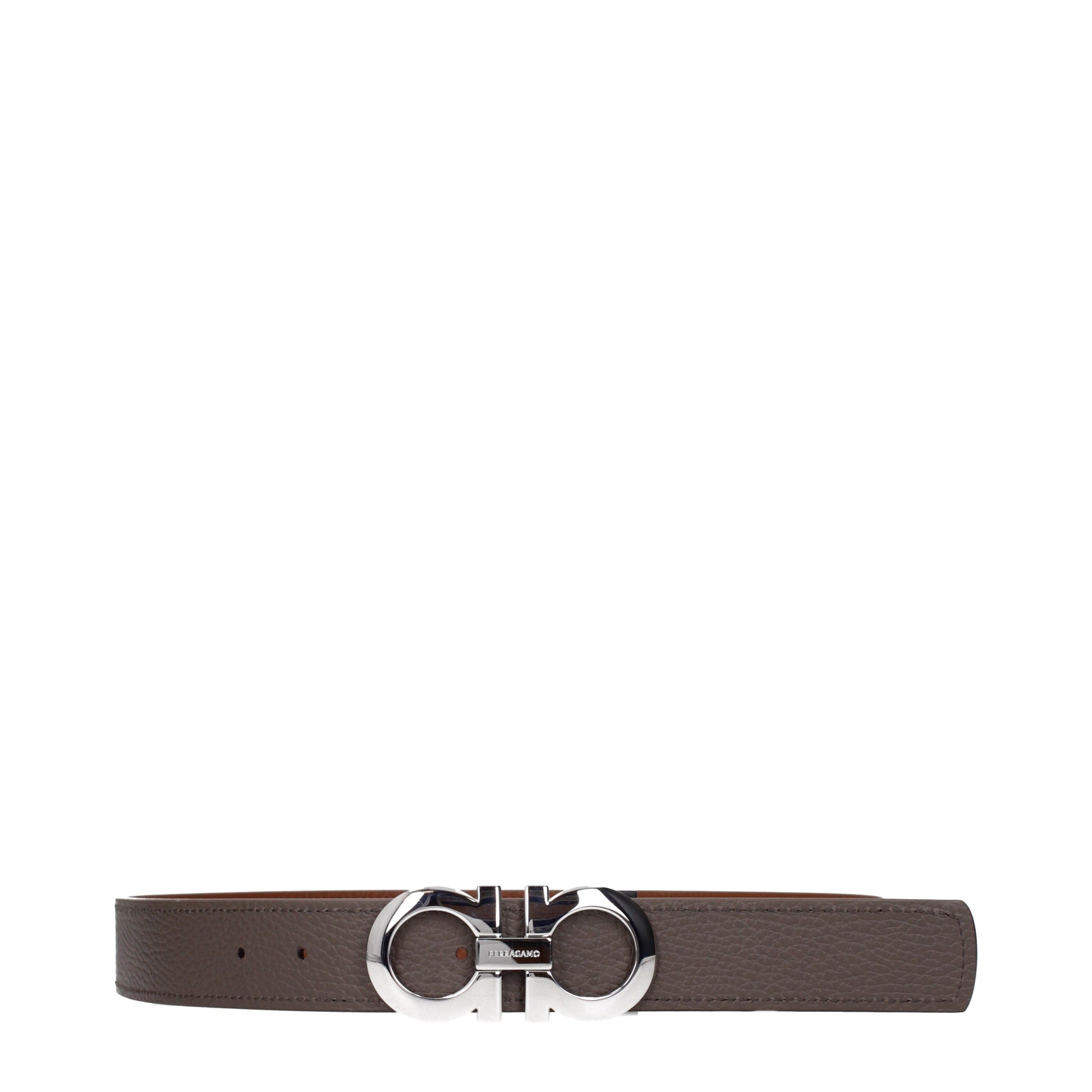Salvatore Ferragamo Belts Men Leather Brown/Cement