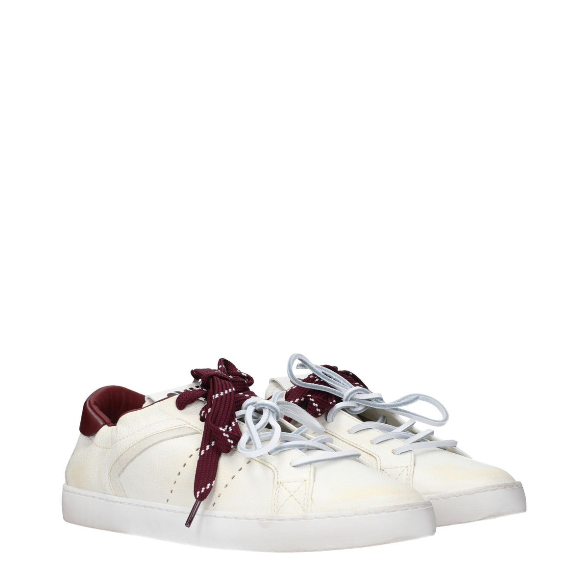 Miu Miu Sneakers Women Leather Beige/Purple