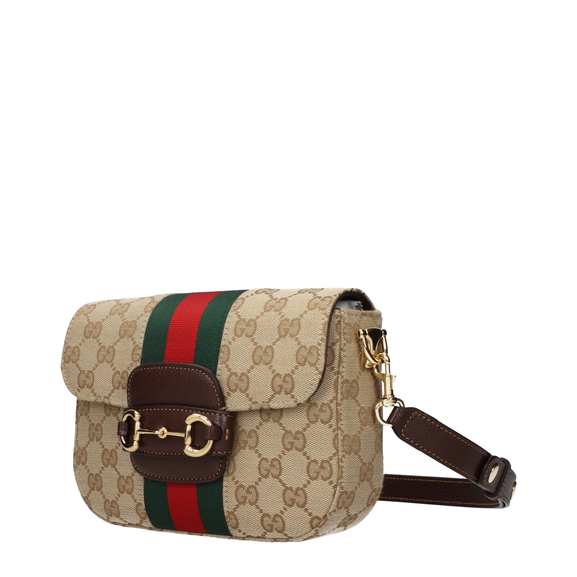 Gucci Shoulder Bags Women Fabric  Beige/Brown