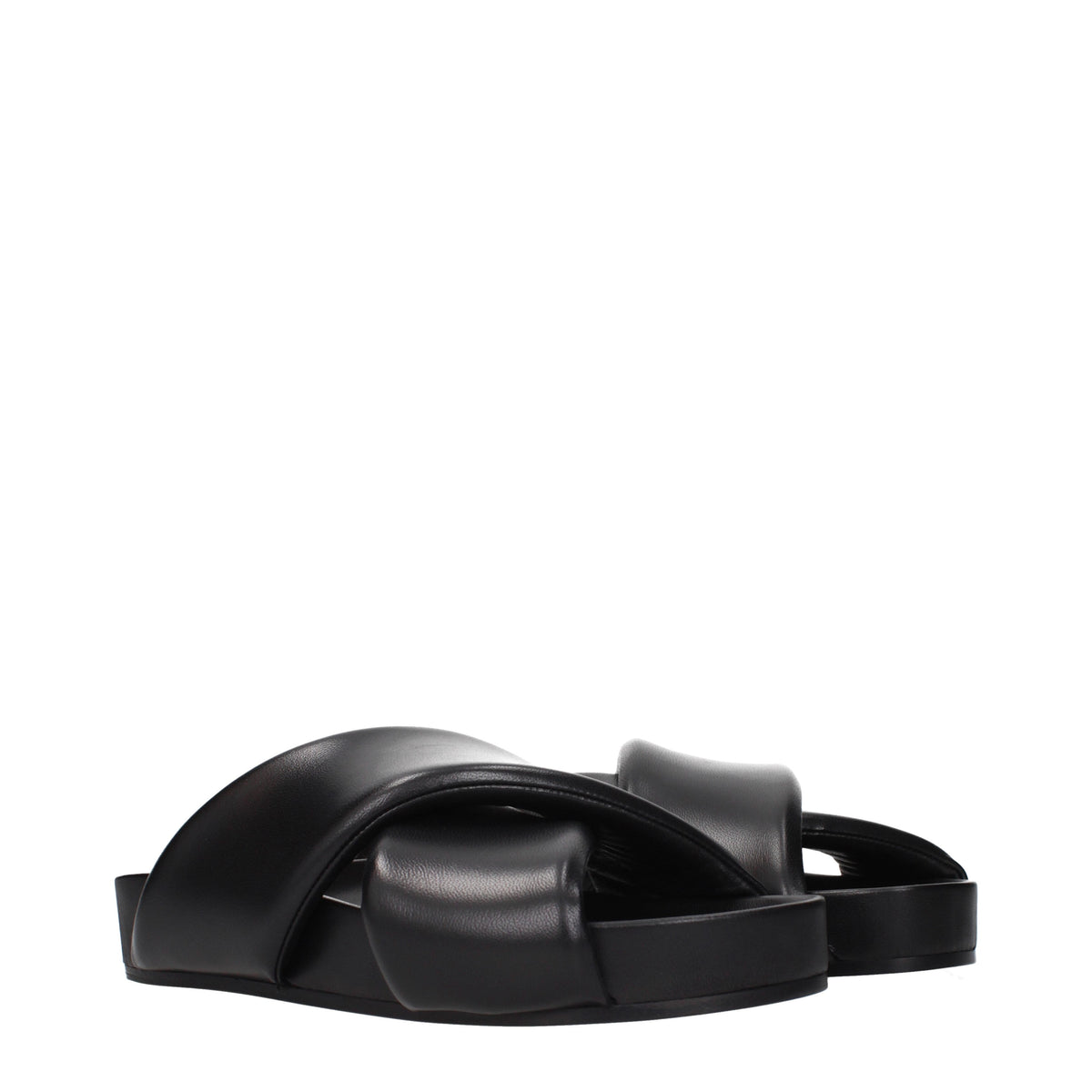 Jil Sander Slippers and Clogs Men Leather Black