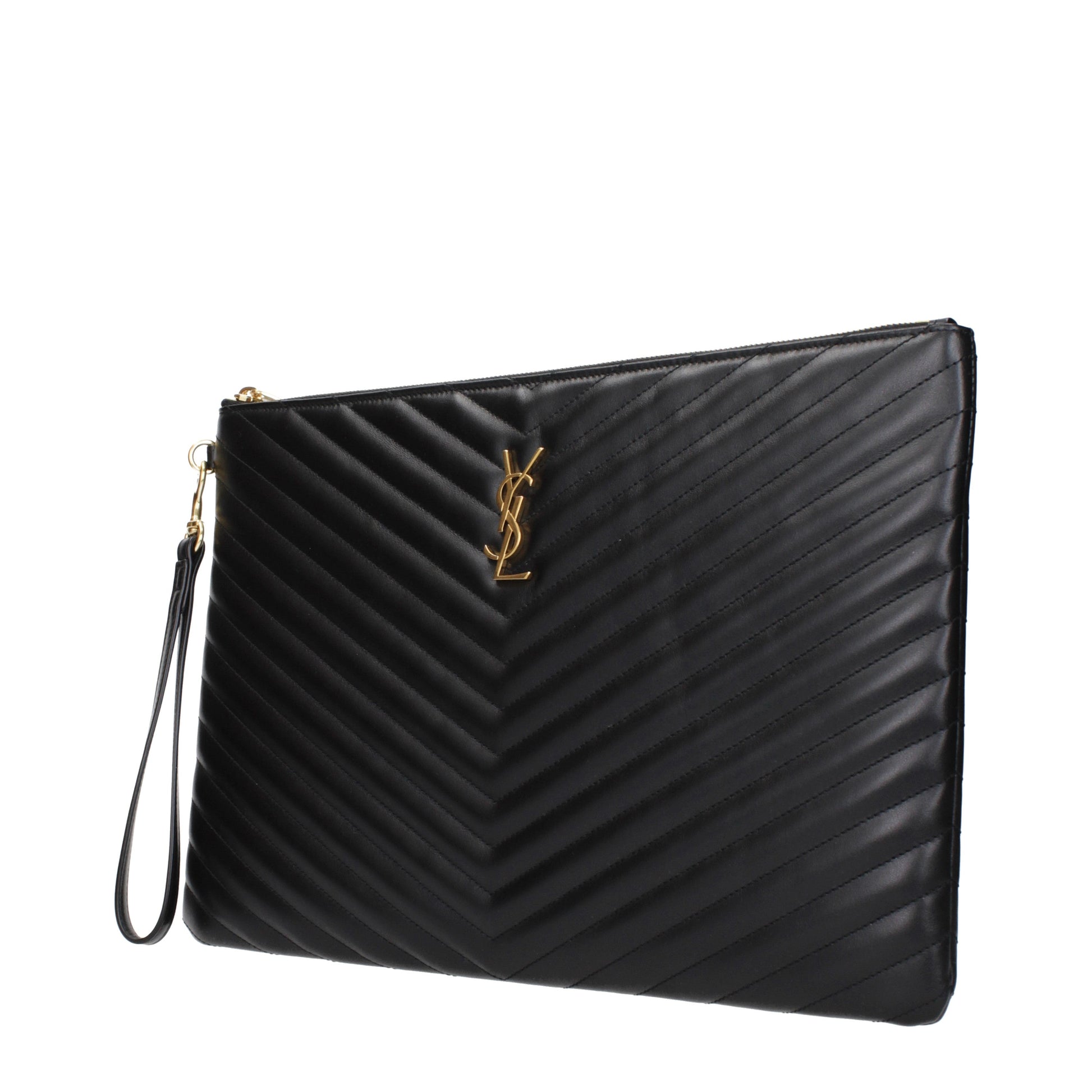 Saint Laurent Clutches Women Leather Black