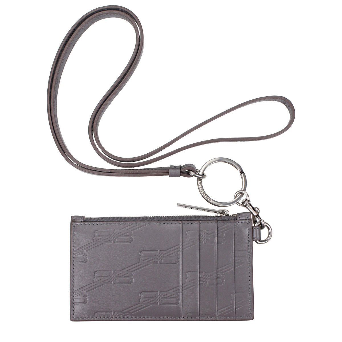 Balenciaga Coin Purses Women Leather Gray/Dark Grey